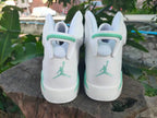 Jordan 6 High-Top Sneakers in White, Grey and Mint