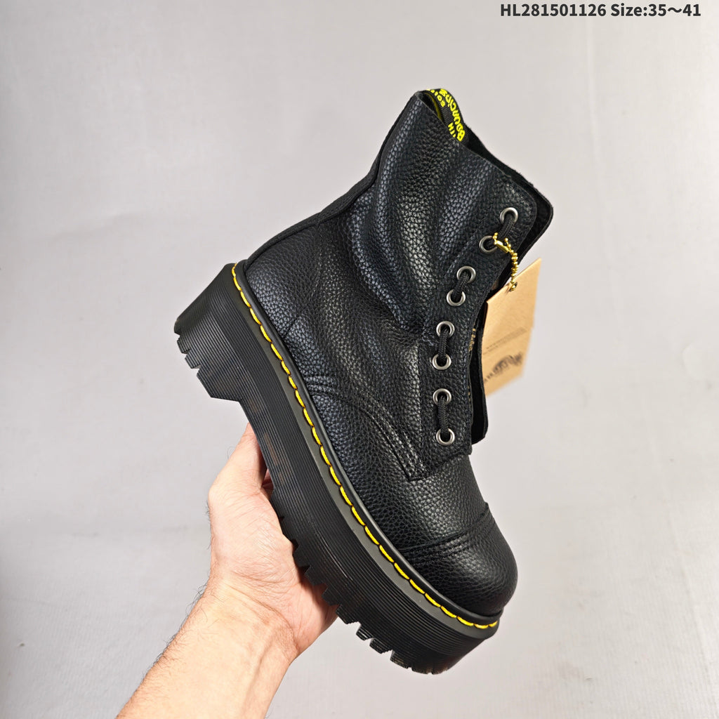 Dr. Martens 1460 Platform Lace-Up Boots, Black and Brown