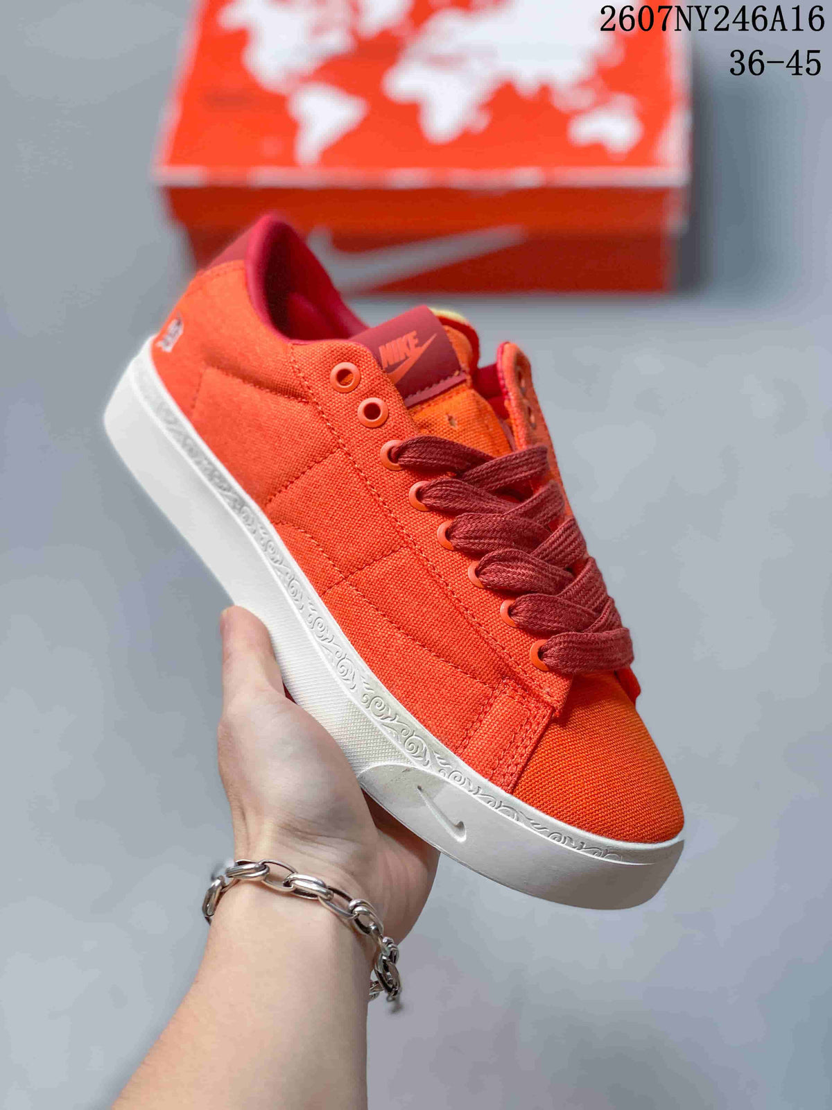 Nike Devin Booker Blazer Low Orange Sneakers 2607NY246A16