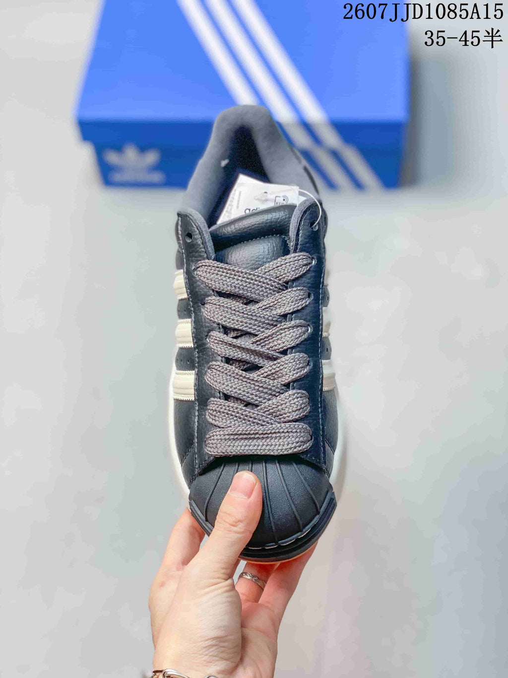adidas Superstar XLG Sneakers Black and White JR7444