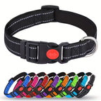 Adjustable Reflective Padded Nylon Safety Pet Collar