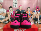 Nike Air More Uptempo Black and Pink Sneakers