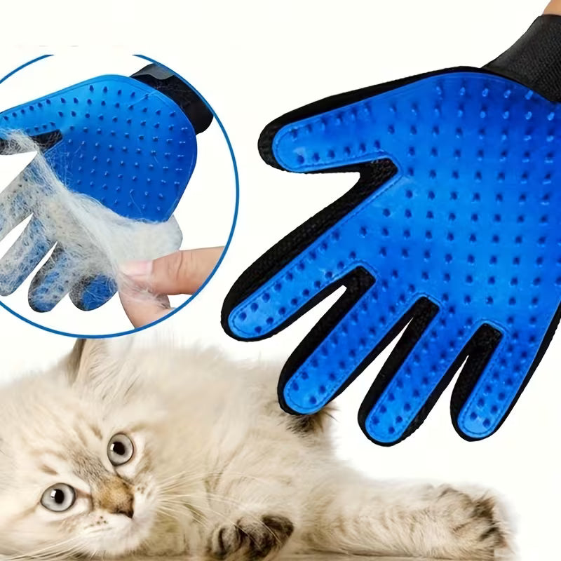 Pet Grooming Gloves 2-Pack – Deshedding & Massage Mitt for Dogs & Cats