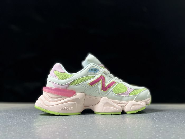 New Balance U9060KO Sneakers in Pastel Pink and Lime