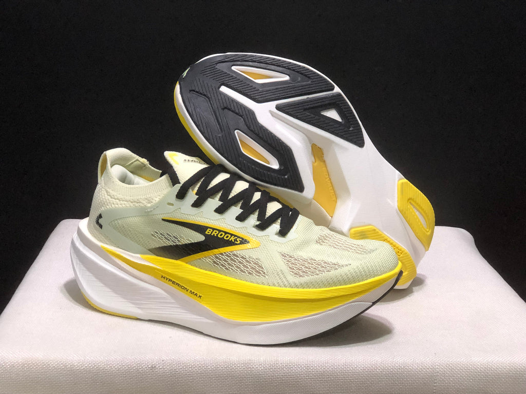 Brooks Hyperion Max 3 Running Shoes, White and Yellow