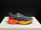 HOKA Speedgoat 5 Trail Running Shoes, Gray and Orange