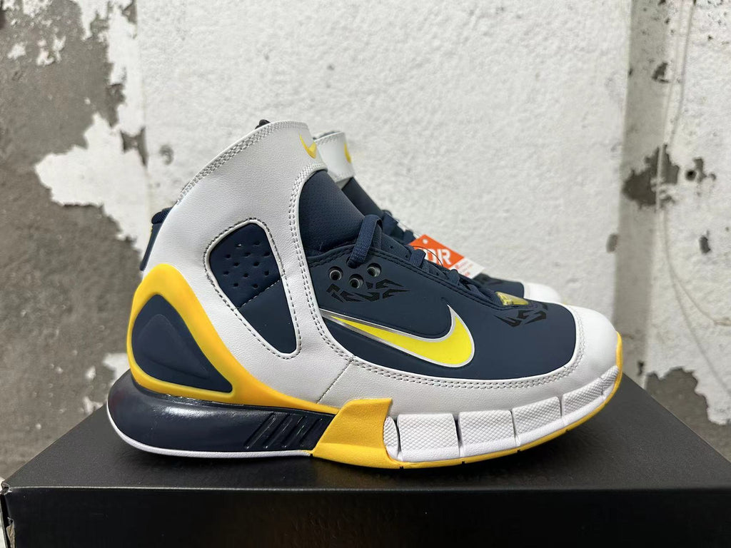 Nike Kobe 2K5 Basketball Shoes Grey Blue Yellow