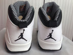 Air Jordan 10 High-Top Sneakers in White and Black