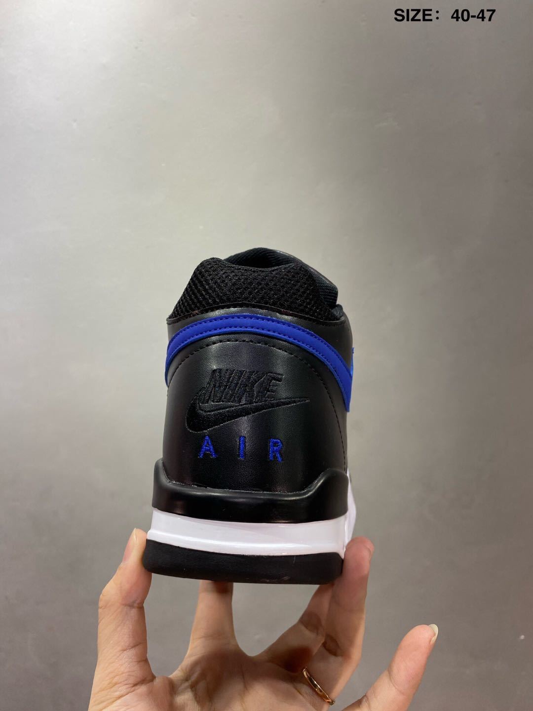 Nike Air Flight 89 Black and Royal Blue Sneakers