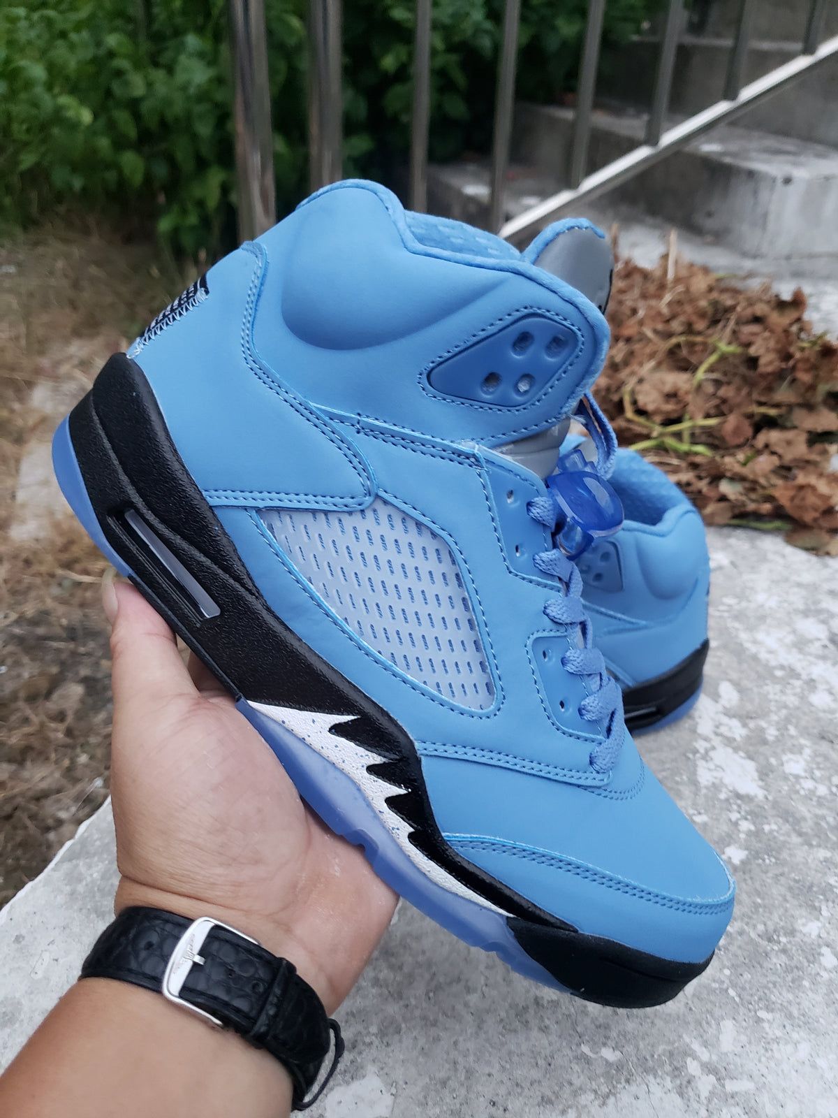 Jordan 5 University Blue High-Top Sneakers