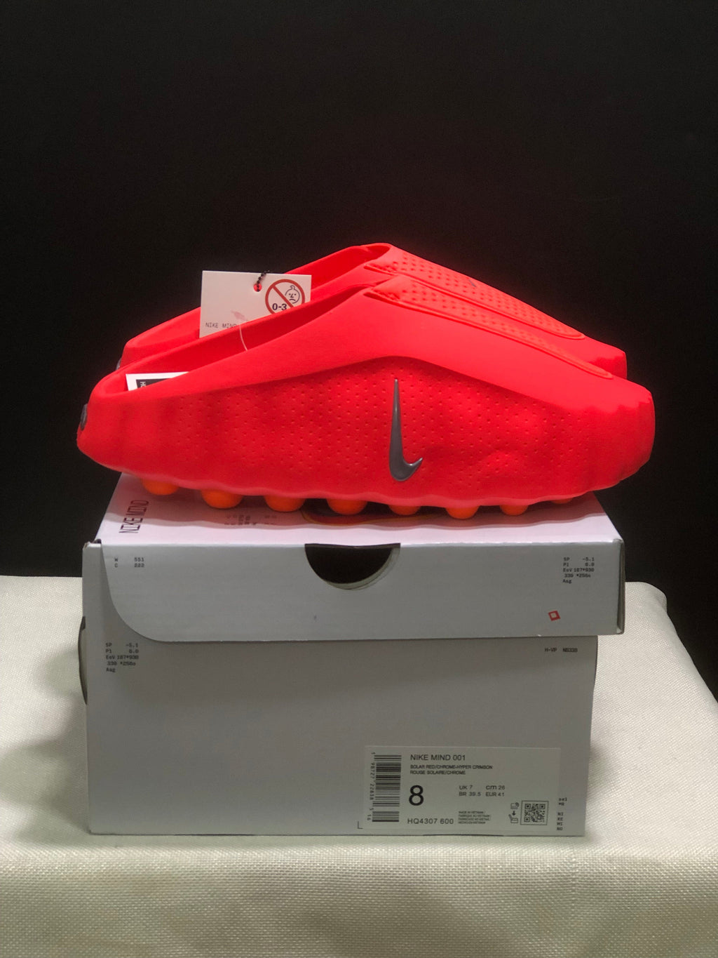 Nike Mind 001 Solar Red Massage Slides HQ4307-600
