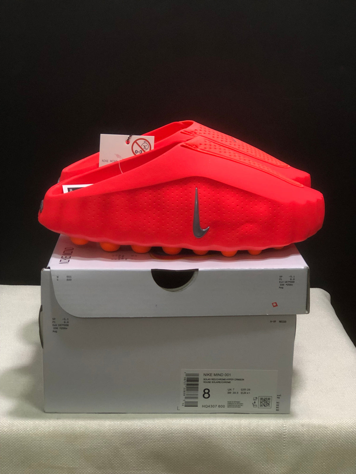 Nike Mind 001 Solar Red Massage Slides HQ4307-600