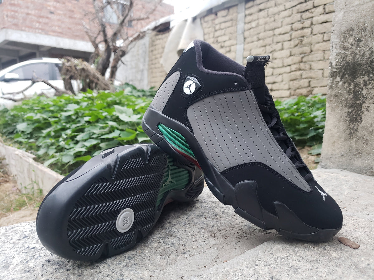 Jordan 14 Black Grey Multicolor Sneakers