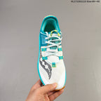 Saucony Endorphin Rift Trail Running Shoes, White and Teal