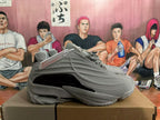 Grey and Black Basketball Sneakers with Sculpted Side Panels