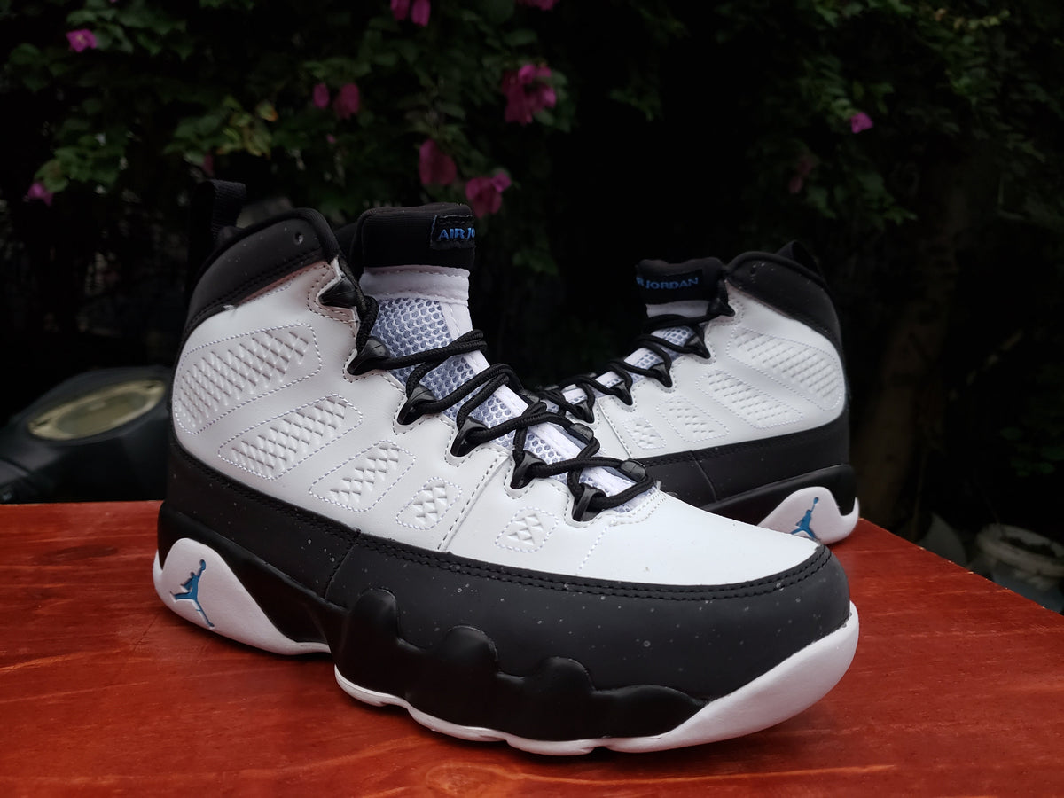 Air Jordan 9 White Black Blue Men's Sneakers