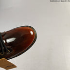 Dr. Martens 1461 Smooth Platform Shoes in Cherry Brown