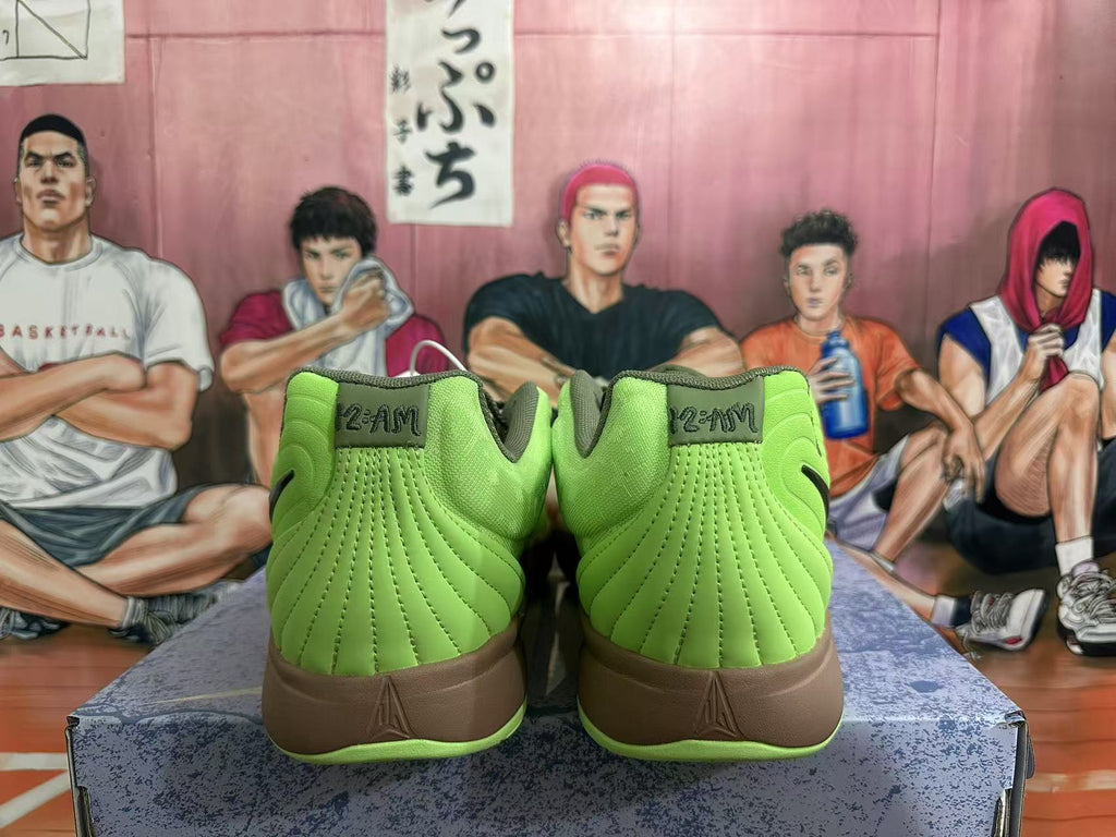 Nike Basketball Shoes in Green and Brown