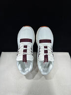 On Cloudnova 2 Sneakers, White and Burgundy