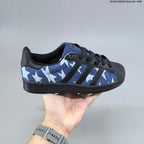 Adidas Originals Superstar Low-Top Sneakers, Black Graphic