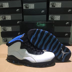 Jordan Air Jordan 10 Retro White Black Blue High-Top Sneakers