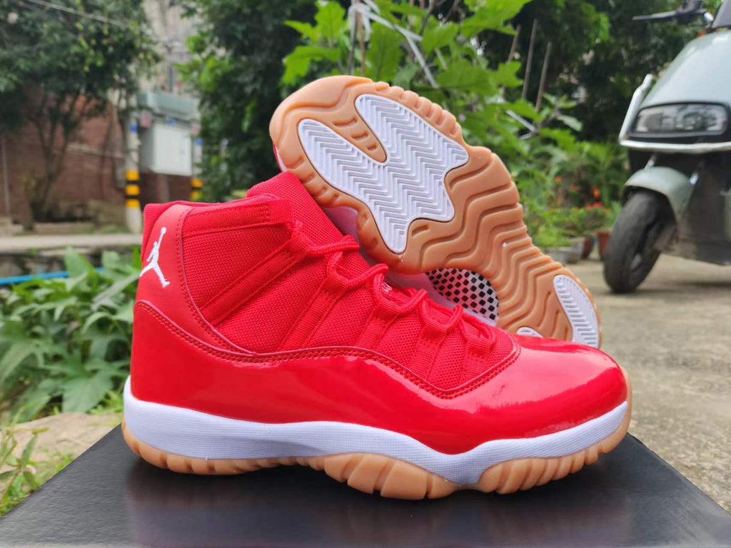 Jordan 11 Red High-Top Sneakers
