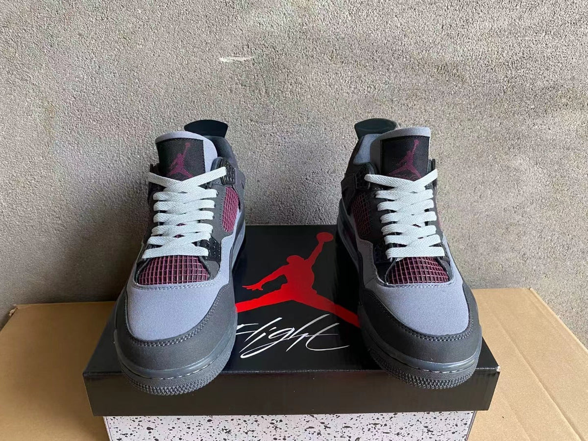 Air Jordan 4 Gray and Pink Sneakers