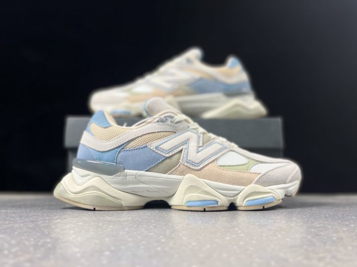 New Balance 9060JF Sneakers in Cream and Blue