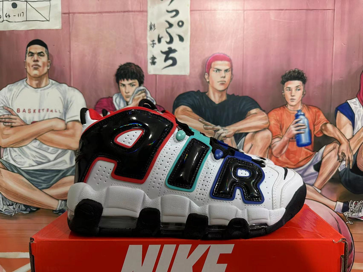 Nike Air More Uptempo White Black Basketball Sneakers