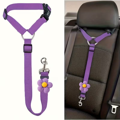 Adjustable Pet Car Safety Seatbelt Harness for Travel
