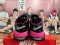 Nike Air More Uptempo Black and Pink Sneakers