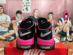 Nike Air More Uptempo Black and Pink Sneakers