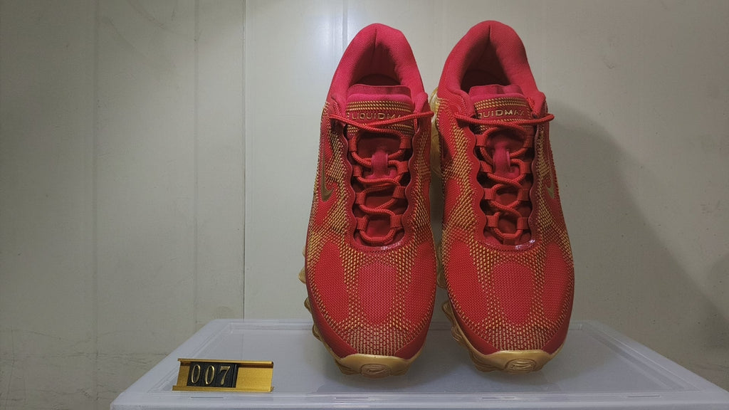 Nike Air Liquid Max Red and Gold Sneakers