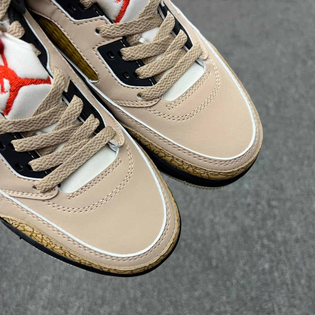 Jordan Spizike Low AJ3.5 Sneakers in Tan and Gold