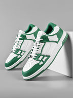 AIMIR Green and White Low-Top Sneakers FS003-344