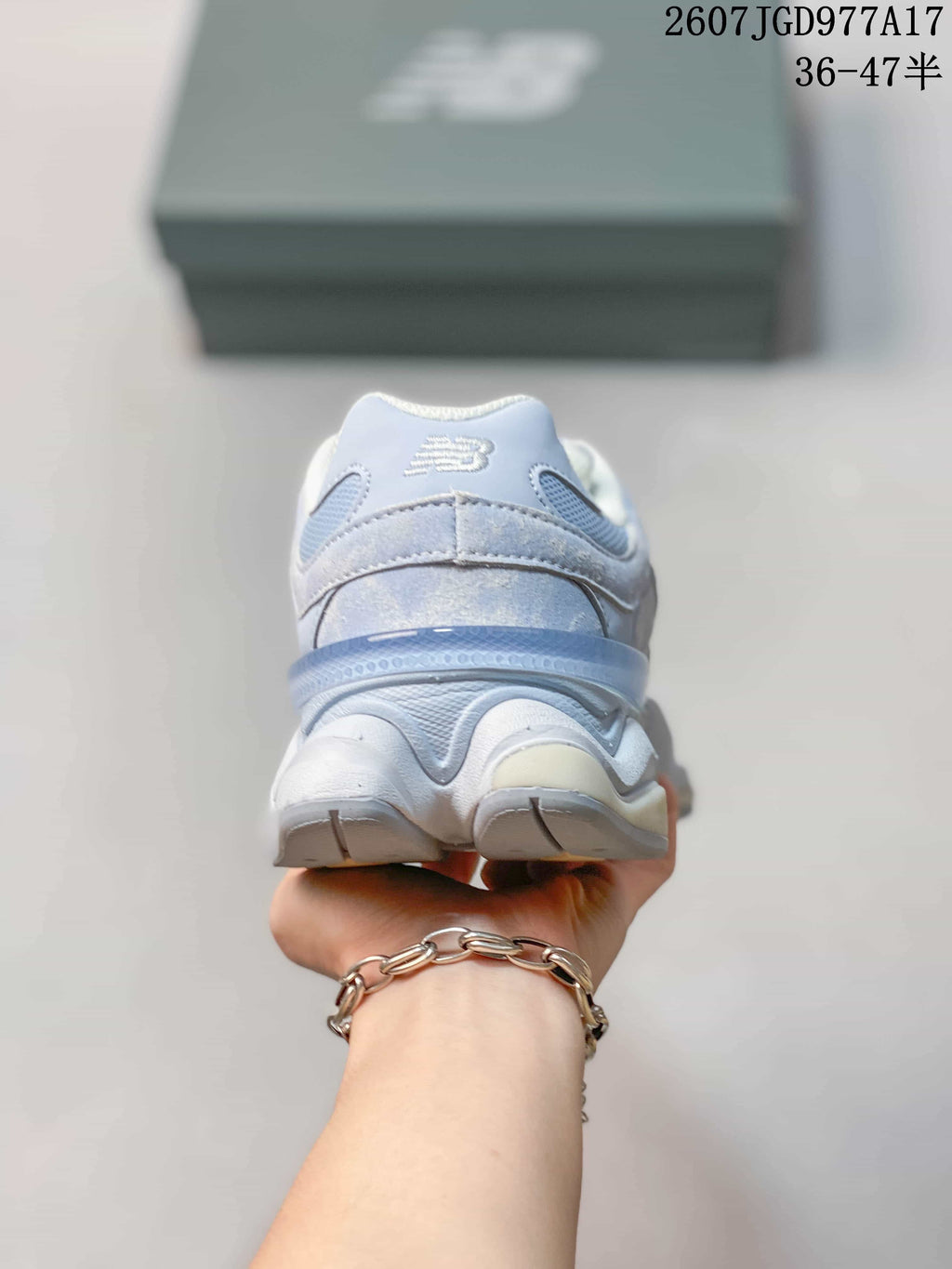 New Balance 9060 Light Blue Mesh Sneakers