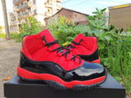 Jordan 11 Red and Black High-Top Sneakers