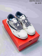 Nike SB Dunk Low LV Monogram White Navy Sneakers 2607ND1604A14