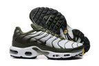 Nike Air Max Plus Sneakers in Silver and Olive