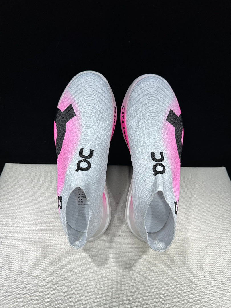 On Cloudboom Strike LS White/Pink Running Sneakers