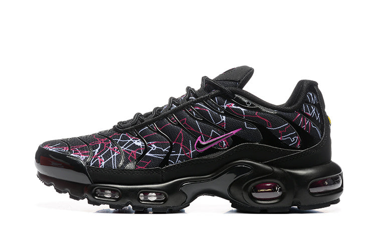 Nike Air Max Plus Black and Pink Graphic Sneakers