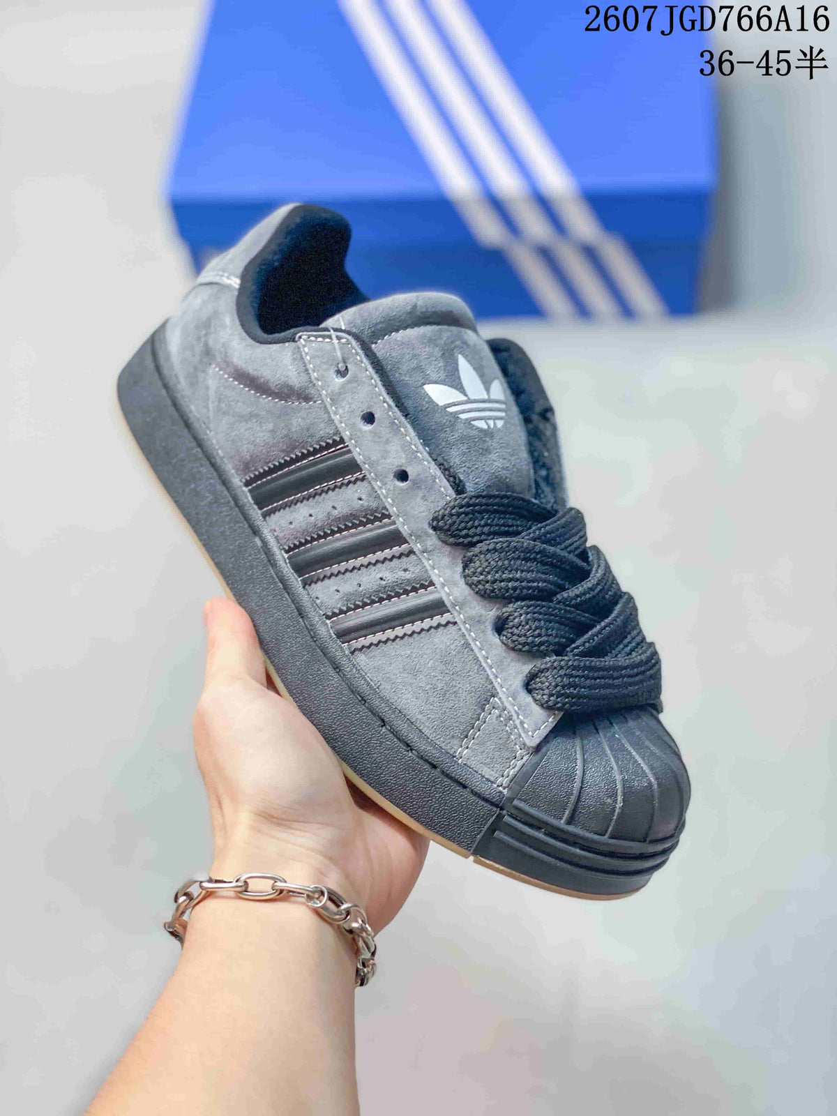 Adidas Superstar Sneakers Grey Black 2607JGD766A16
