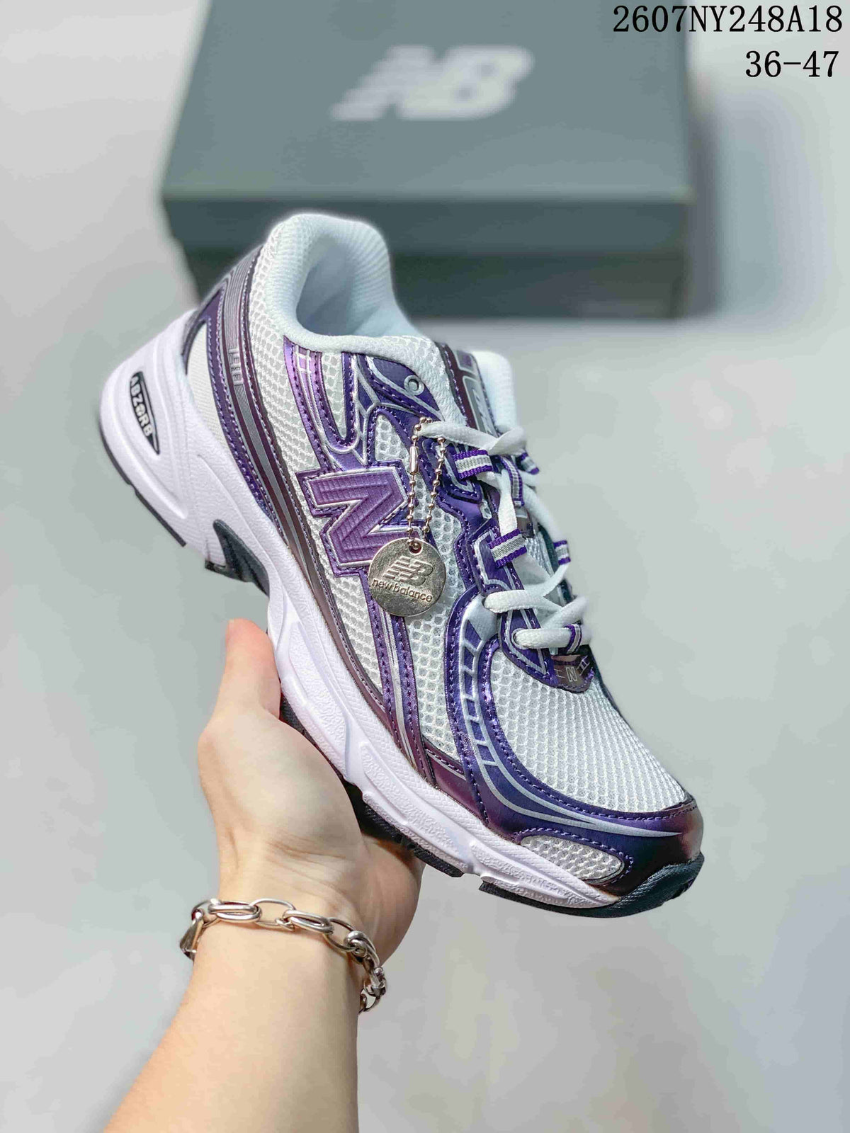 New Balance 740 Sneakers White and Purple