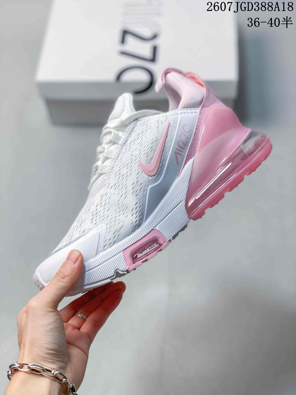Nike Air Max 270 Premium White Pink Sneakers