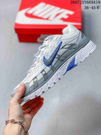 Nike P-6000 Retro Running Sneakers White Grey Blue