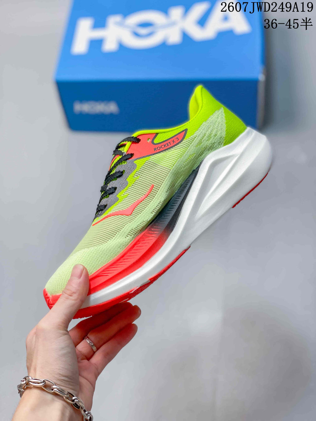 Hoka Rocket X3 Running Shoes Green Coral 2607TWD249A19