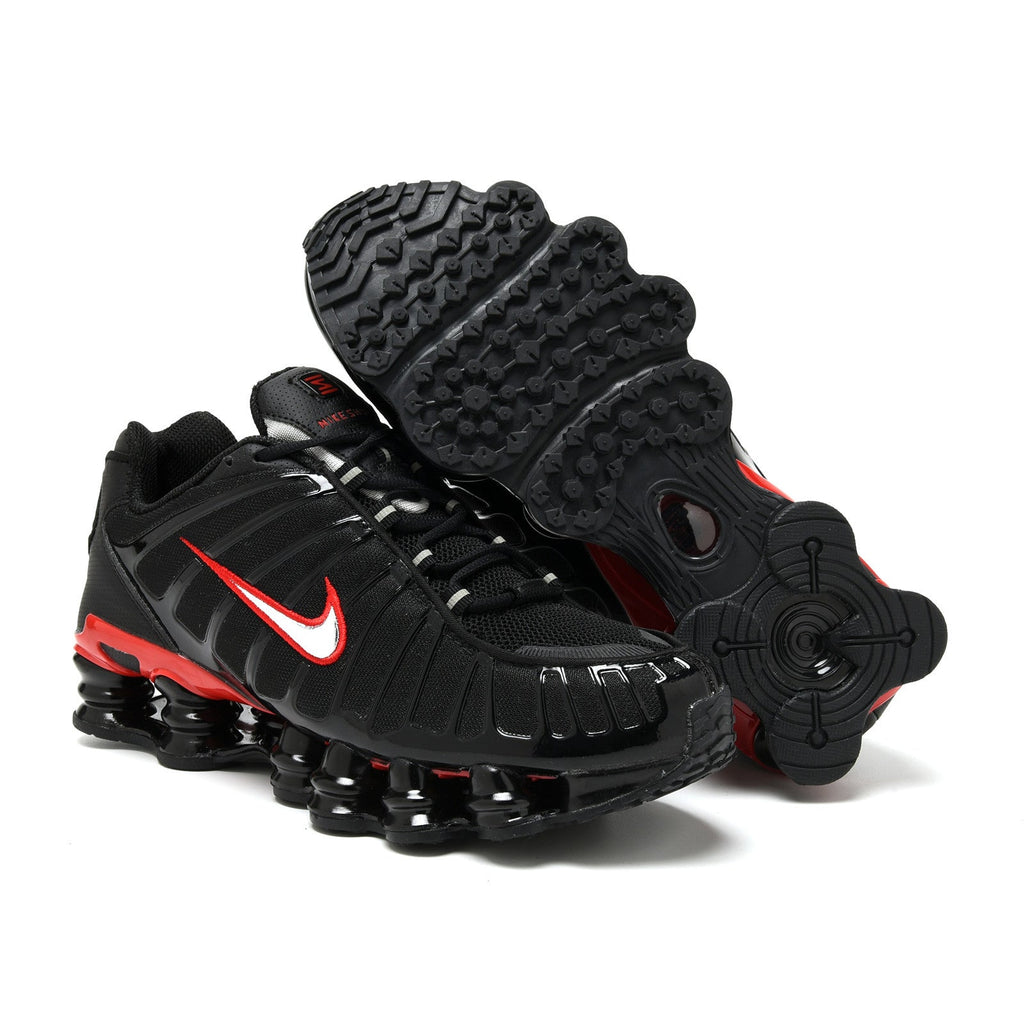 Nike Shox TL Sneakers in White and Red