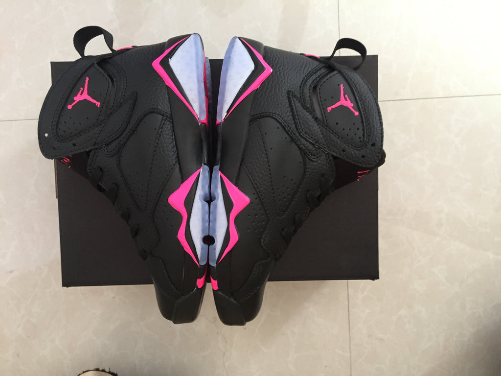 Jordan Air Jordan 7 Black and Pink High-Top Sneakers