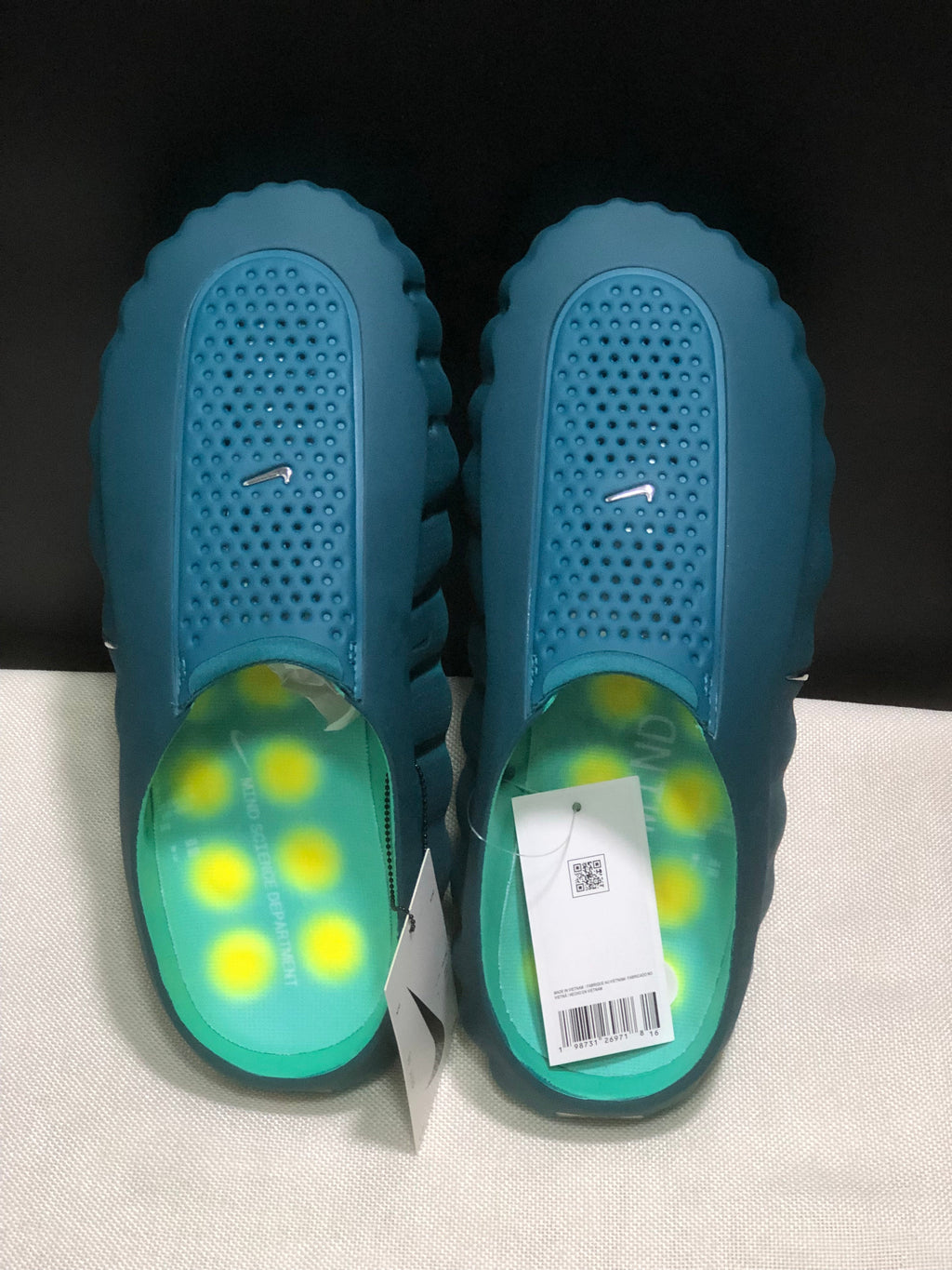 Nike Mind 001 Mule in Blue and Green, HQ4307-301