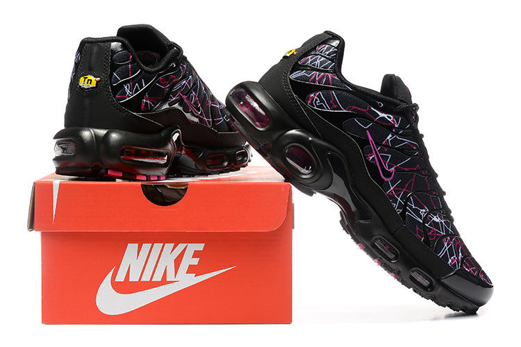Nike Air Max Plus Black and Pink Graphic Sneakers